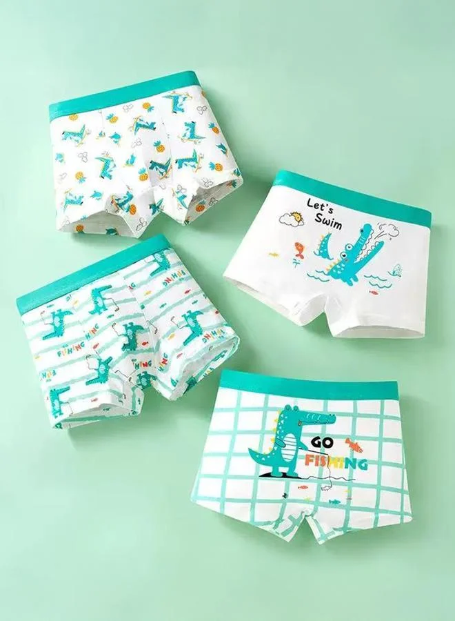 Styli Pack of 4 - Boys Printed Cotton Boxers